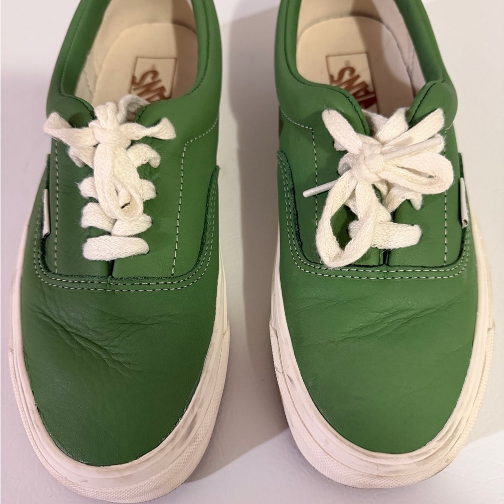 Vans Green and White Sneakers size 7.5 men’s